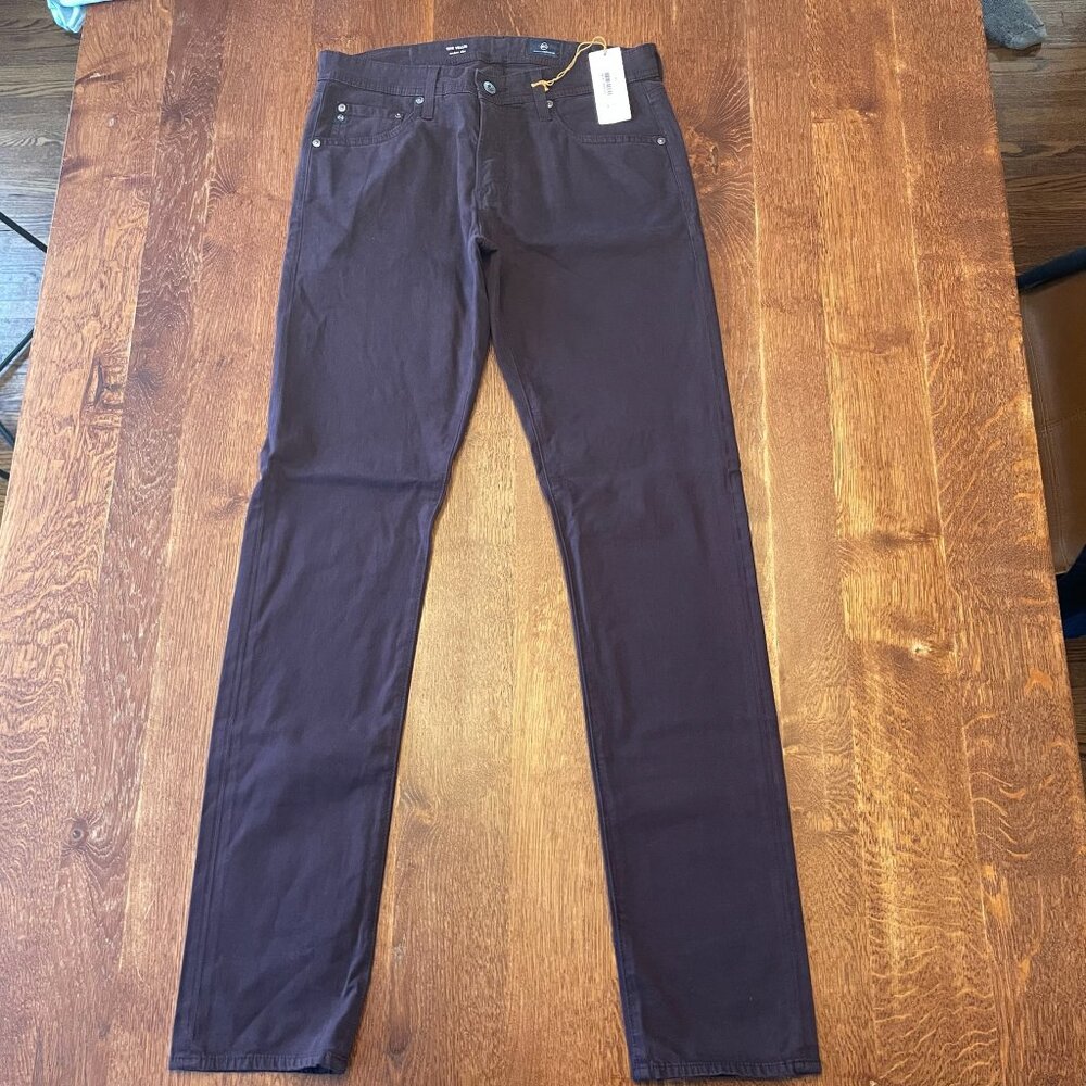 AG Tellis Modern Slim Pants, 31x34 NWT Maroon